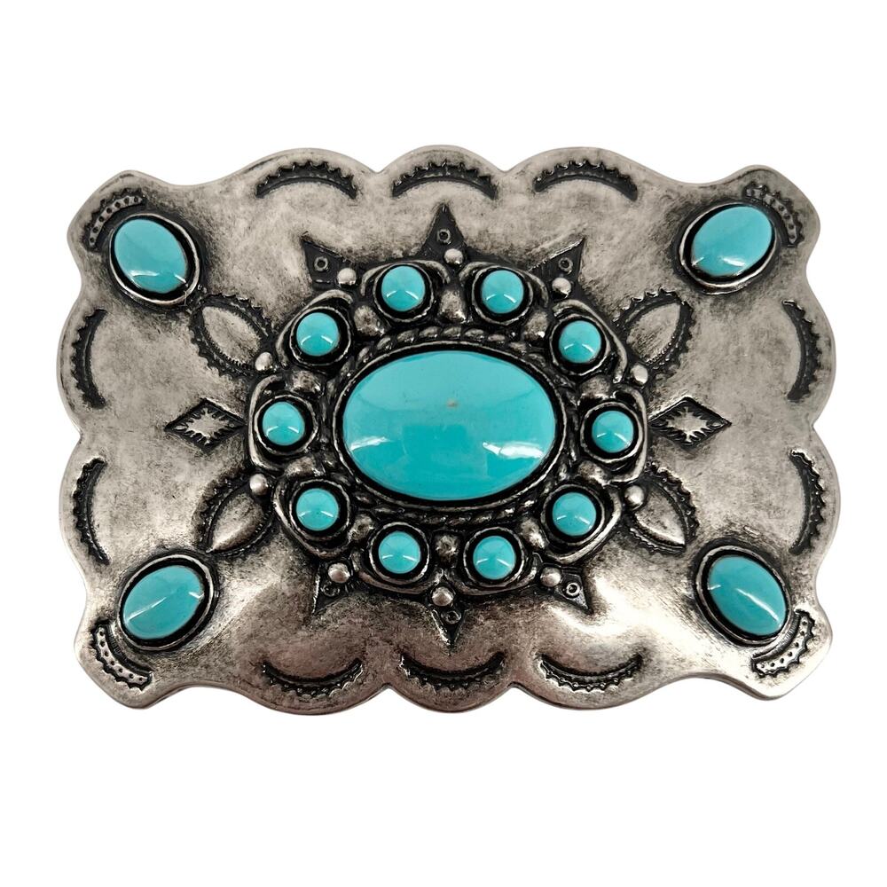 Boho Turquoise Belt Buckle